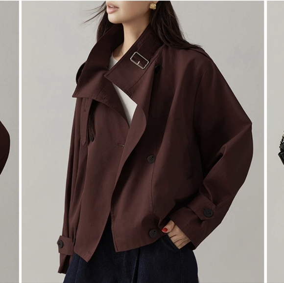 Commense Jackets & Blazers - NWT Commense Burgundy Trench Coat